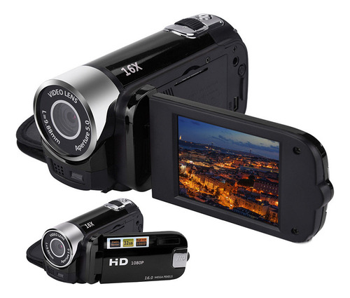 Câmera De Vídeo Digital Compacta Portátil Filmadora 1080p*