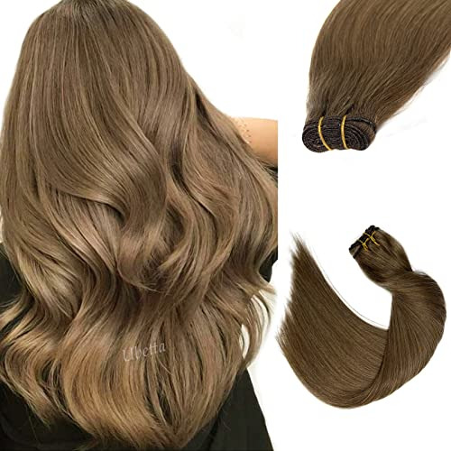 Sew En Pelo Extensión Pelo Humano Real,ash Marrón 75k4a