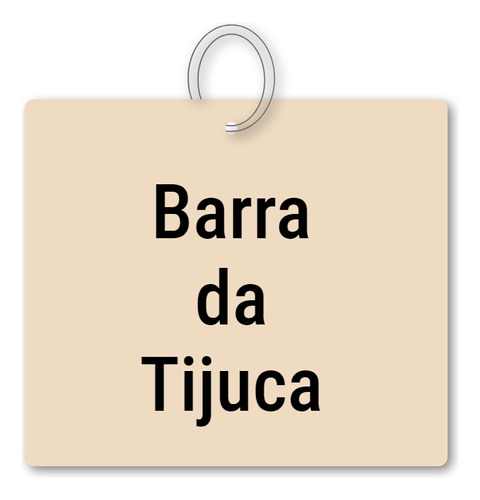 Chaveiro Barra Da Tijuca Mdf Brinde C/ Argola