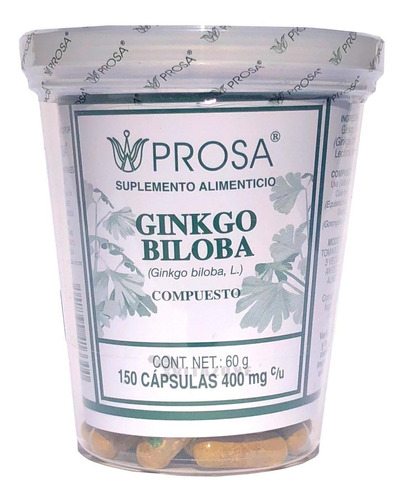 Ginkgo Biloba 150 Cápsulas 400 Mg Prosa