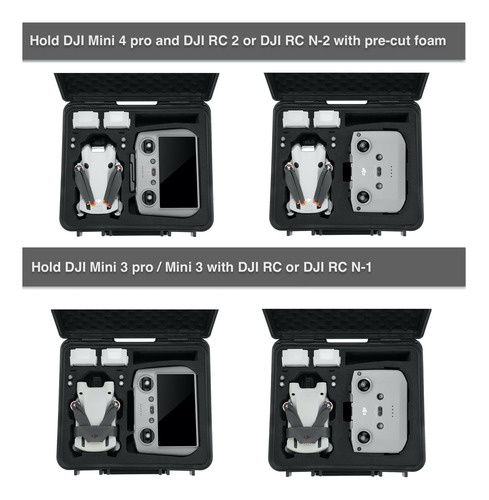 Funda Rígida Impermeable Para Dji Mini 4 Pro Y Mini 3 Pro