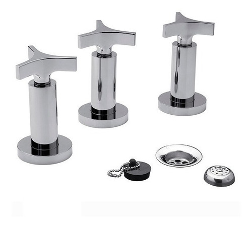 Imagen 3 de 3 de Combo Juego Griferia Baño Fv Triades Lavatorio Bidet