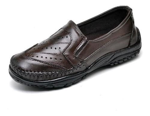 Sapato Mocassim Masculino Couro Resistente Macio Conforto