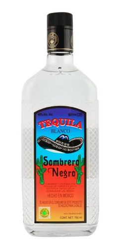 Tequila Sombrero Negro Blanco 750ml