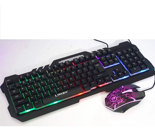 Combo Teclado Y Mouse Gamer Alambrico Gaming Led