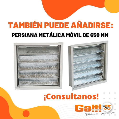 Imagen 8 de 10 de Extractor De Aire Axial Industrial 65 Cm P/ Pared Gatti Ventilación