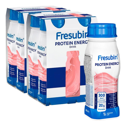 Fresubin Protein Energy Frutas Vermelhas 200ml - Kit Com 8