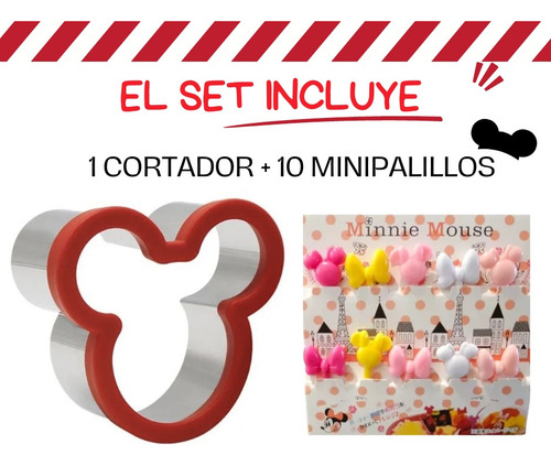 Cortador Para Sándwich Dinosaurio Mickey Incluye Minitenedor