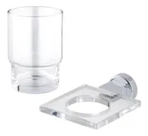 Comprar Porta Vaso Quadra Cromo Con Vaso Accesorio De Baño Fp