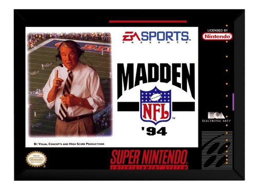 Quadro Game Snes Madden _94