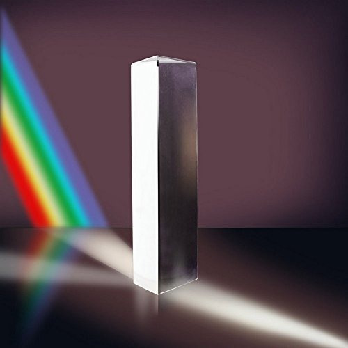 CROSYO 1 unid 25x80mm Vidrio óptico de Cristal Arco Iris ángulo Derecho Reflectante Prisma Triangular para enseñar Espectro de luz Arco Iris Prisma Prisma Triangular 
