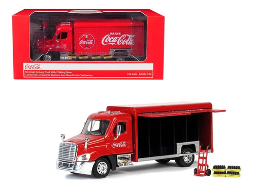 Coca-cola Camión De Entrega De Bebidas 1/50 Con 2 Puertas .