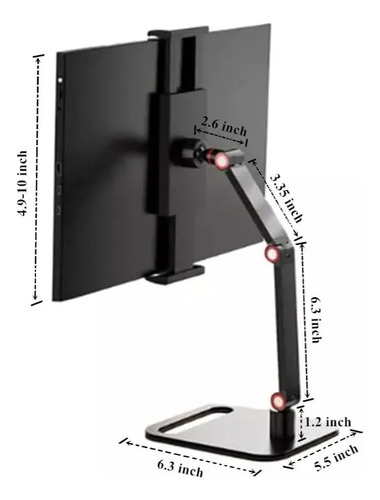 17.3 Soporte Para Monitor Portátil,soporte De Base Extraíble