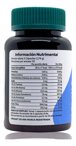 Natural B Complejo B 2 Botes De 90 Cápsulas Pronat