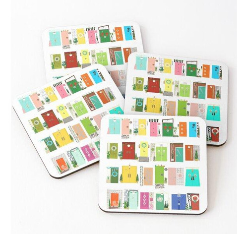 Set Posavasos Calendario De Adviento Mid Century Modern Door