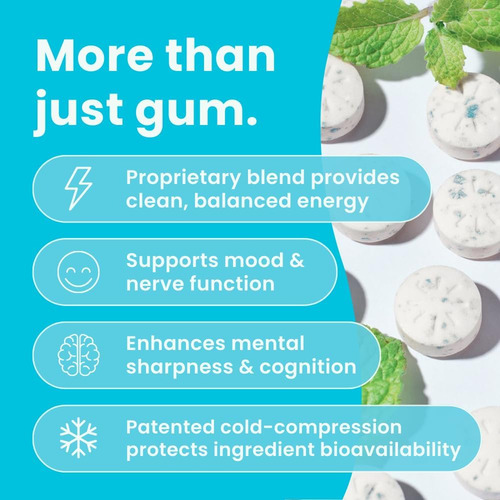 Neurogum Goma De Mascar Nootropic Energy Sabor Hierbabuena