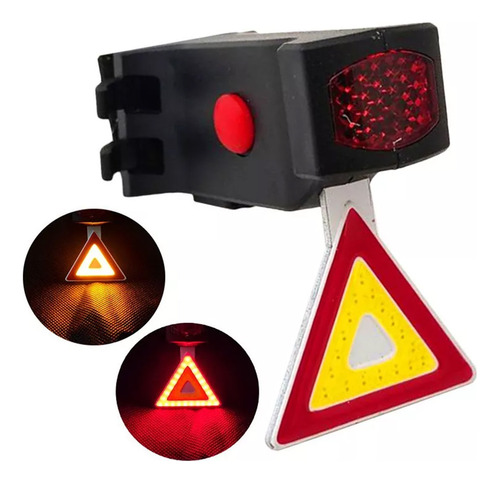 Luz Triangulo Bicicleta Advertencia Noctura Seguridad Recarg