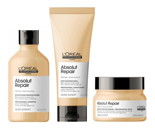 Shampoo + Acondicionador + Mascarilla Loreal Absolut Repair