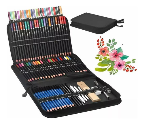 Kit Dibujo Estuche Profesional 95 Piezas