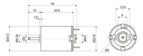 Tecneu 5 Piezas Motor 3v ~ 6v Micro Dc Pequeño 5v Arduino