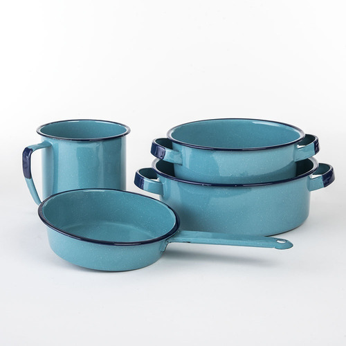 Imagen 6 de 10 de Batería De Cocina Popular 10 Piezas De Peltre Cinsa