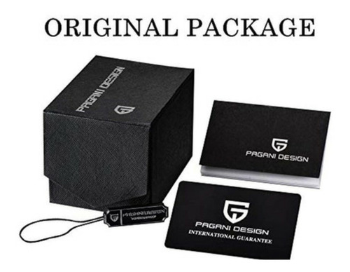 Relógio Pagani Design Branco E Vermelho Pulseira Couro Preto