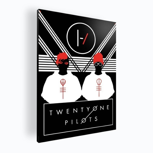 Cuadro Decorativo Moderno Poster Twenty One Pilot  30x42 Mdf