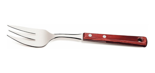 Tenedor Tramontina Para Ensalada Polywood Acero Inoxidable