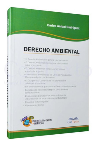 Derecho ambiental, de Rodríguez Carlos A. Editorial Contexto, tapa blanda, edición 1 en español, 2023