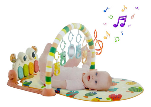 Gimnasio Para Bebé Con Accesorios Musical Alfombra Didactica
