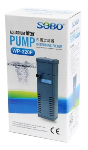 Filtro Pecera Interno Sobo Wp-320f 500 L/h Compacto Potente Voltaje 220v