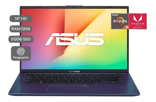 Computador Portatil Asus Vivobook 14 Pulgadas R5 12gb 512gb 