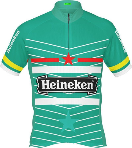 Camisa Bike Tour Heineken Verde E Branca