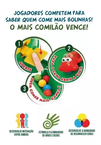 Jogo Infantil Sapo Come Bolinhas Jogue com Amigos Brincadeira Diversão  PB503 : : Brinquedos e Jogos