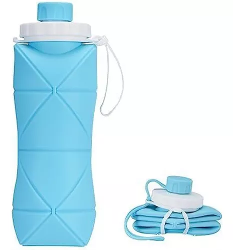 Botella Agua Plegable Con Válvula, Botella Flexible Sin Bpa