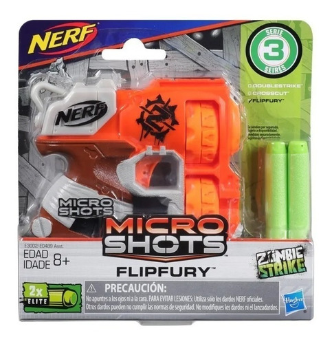 Pistola Hasbro Nerf Dardos Micro Shots Doublestrike E0489