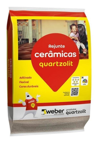 Rejunte Cerâmica Flexível 5kg Quartzolit Marfim