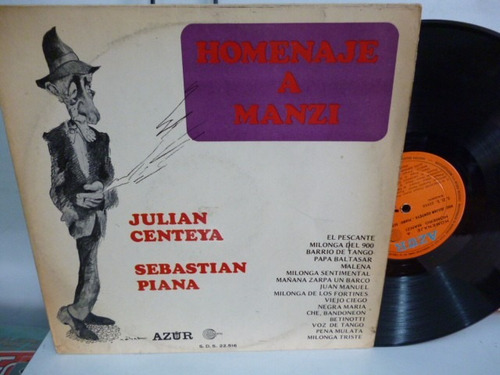 Julian Centeya Sebastian Piana Homenaje A Manzi Vinilo Arg