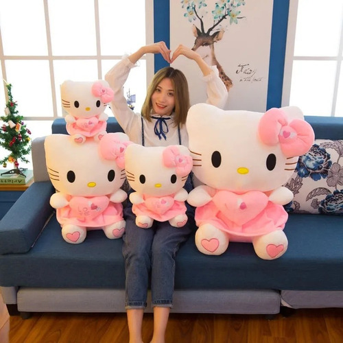 Almohada De Felpa Con Forma De Gato Para Niñas, 100 Cm Y 5 K