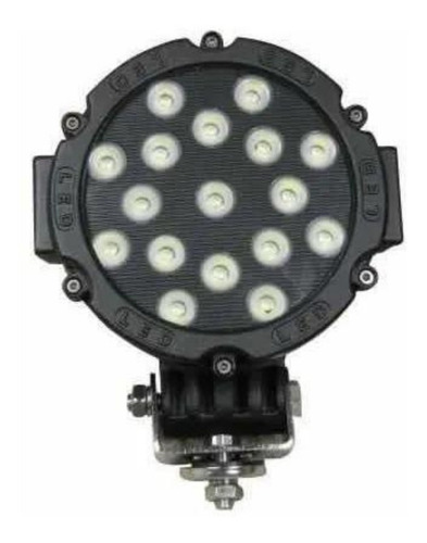 1 Faro Proyector Redondo 150mts 17leds 51w 3700lm 12/24v