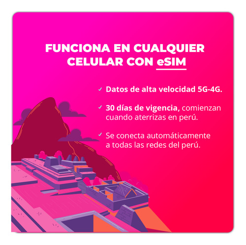 E-sim Perú Conexión 4g/5g