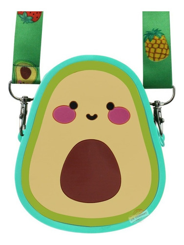 Mini Bolsa Crossbody Aguacate Kawaii Cute Silicon Color Menta