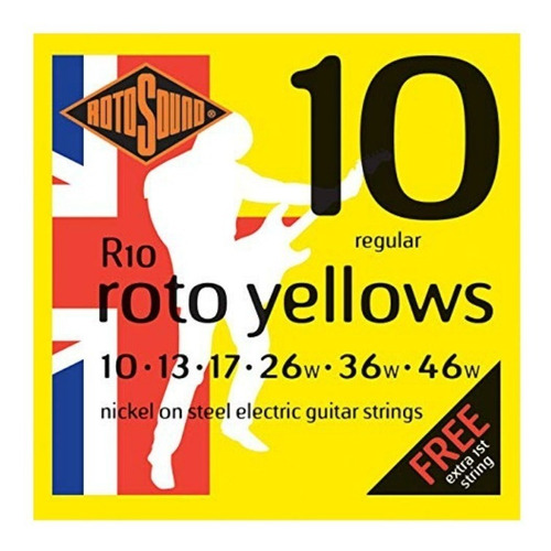 Cuerdas Guitarra Electrica Rotosound 10-46 Lleva 1 Gratis E
