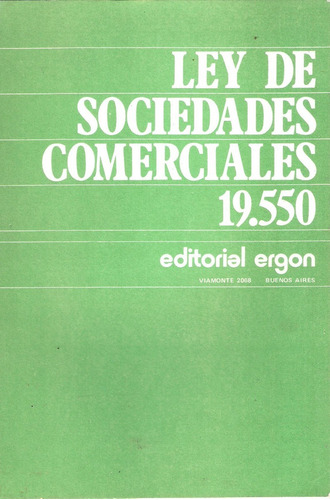 Ley De Sociedades Comerciales 19.550