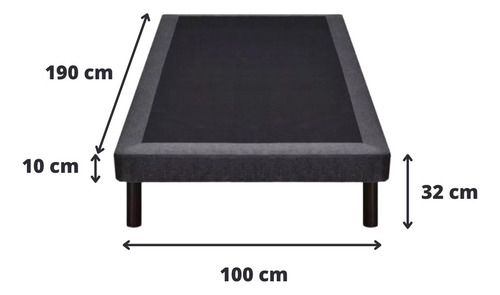 Imagen 2 de 3 de Base Nordic 100x190 Sleep Box