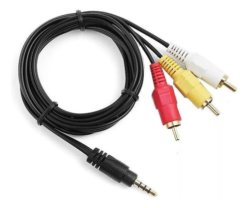 Cable Audio Y Video Plug 3.5mm A Rca 1.5 Metros