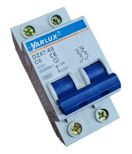 Llave Termica Bipolar Yarlux 2x6amp