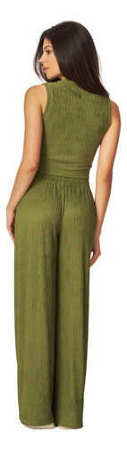 Conjunto De Top Sin Mangas Y Pantalón Para Dama Casual Moda