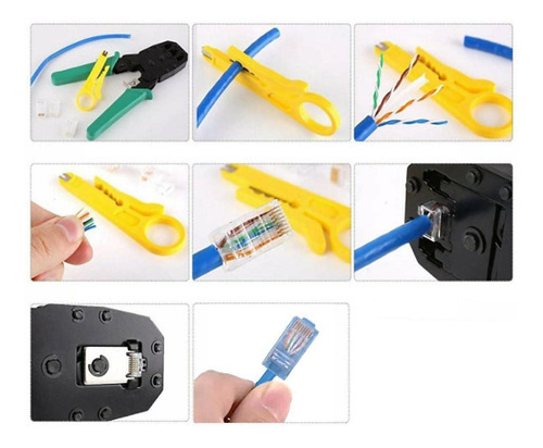 Pinza prensadora de cables de red Rj45 Rj11 Rj12