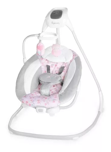 para bebé Compact soothing swing eléctrica cassidy gris/rosa claro